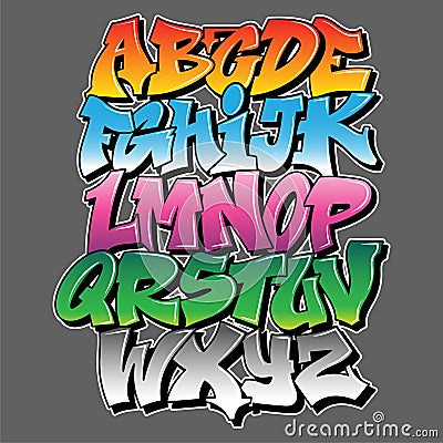 Graffiti style lettering text design Vector Illustration